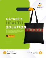 Handmade Black Cotton Bag – Eco-Friendly & Stylish Everyday Tote with style & elegance - Image 2