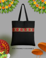 Handmade Black Cotton Bag – Eco-Friendly & Stylish Everyday Tote with style & elegance - Image 3