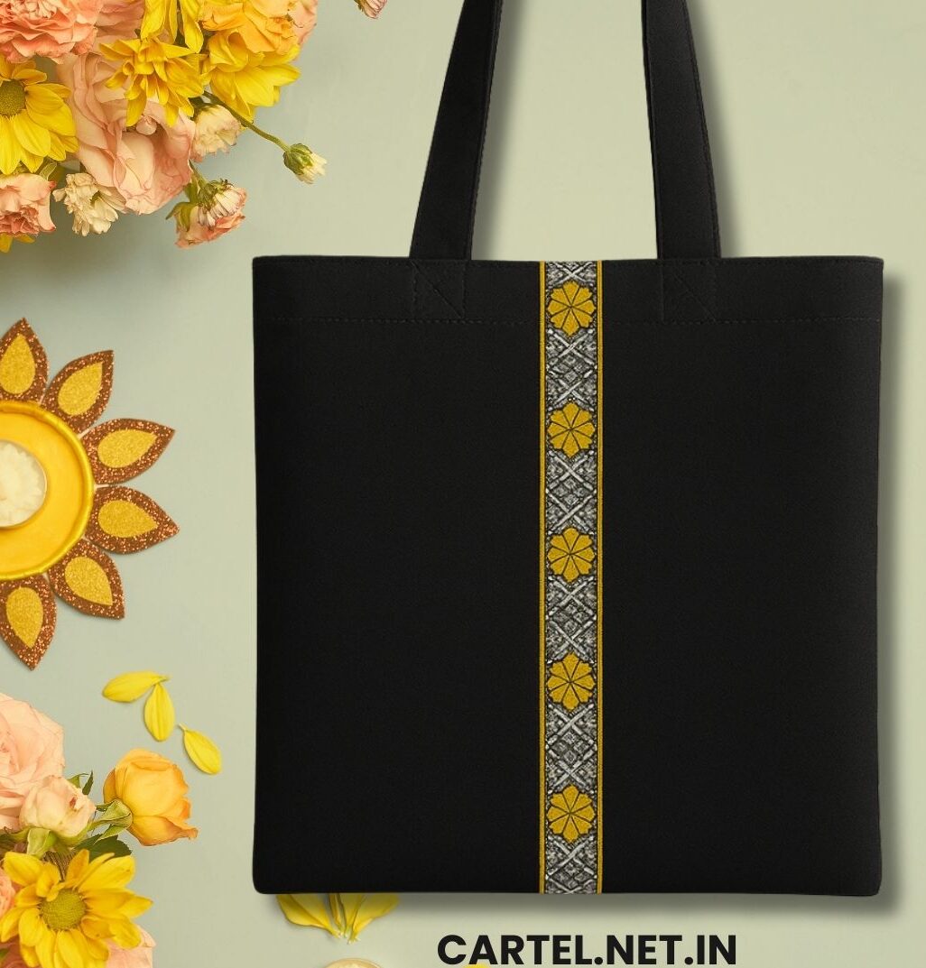 17 Handmade Black Cotton Bag – Eco-Friendly & Stylish Everyday Tote with style & elegance - Image 1