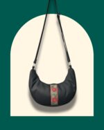 Handmade Black Cotton Bag Eco-Friendly & trendy for girls Everyday  & everywhere sling / crossbody bags - Image 3