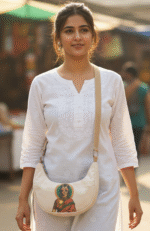 girl power being Cotton canvas sling / crossbody Bag – Eco-Friendly & Stylish Everyday & everywhere uses